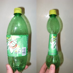 Squished 7 Up bottle (2009-03-08)